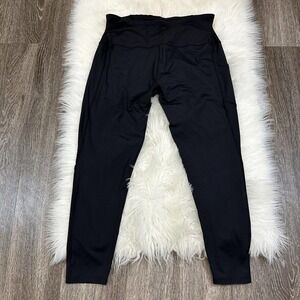 Tommie Copper Womens Lower Back Support Leggings XL Black High Waist